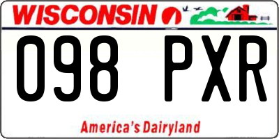 WI license plate 098PXR