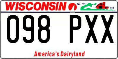 WI license plate 098PXX