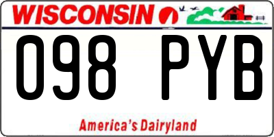WI license plate 098PYB