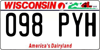 WI license plate 098PYH