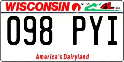 WI license plate 098PYI