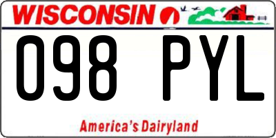 WI license plate 098PYL