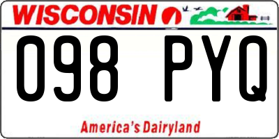 WI license plate 098PYQ