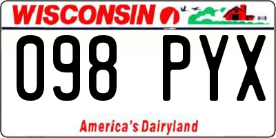 WI license plate 098PYX