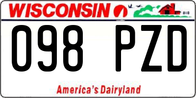 WI license plate 098PZD