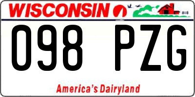 WI license plate 098PZG