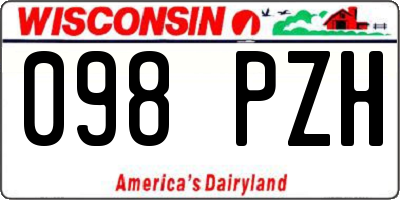 WI license plate 098PZH