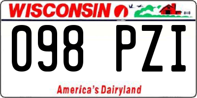 WI license plate 098PZI