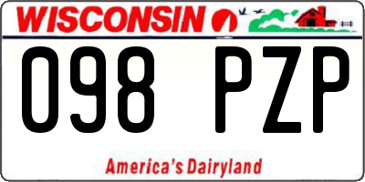 WI license plate 098PZP