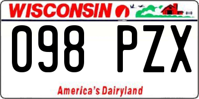 WI license plate 098PZX