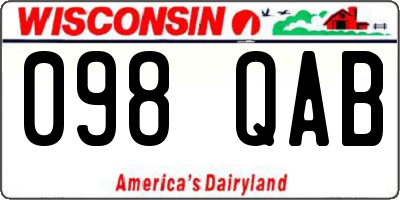 WI license plate 098QAB