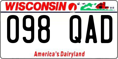 WI license plate 098QAD