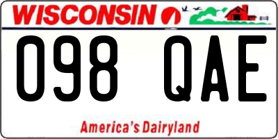 WI license plate 098QAE