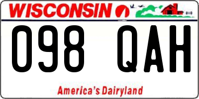 WI license plate 098QAH
