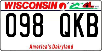 WI license plate 098QKB