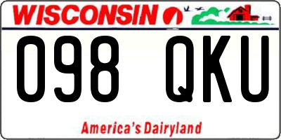 WI license plate 098QKU