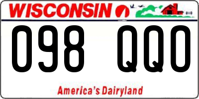WI license plate 098QQO