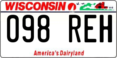 WI license plate 098REH
