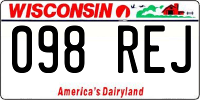 WI license plate 098REJ