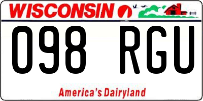WI license plate 098RGU