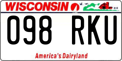 WI license plate 098RKU