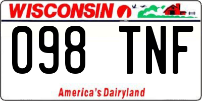 WI license plate 098TNF