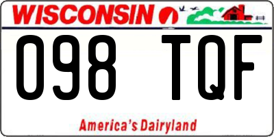 WI license plate 098TQF