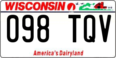 WI license plate 098TQV