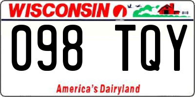 WI license plate 098TQY
