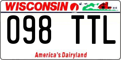 WI license plate 098TTL
