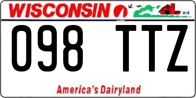 WI license plate 098TTZ