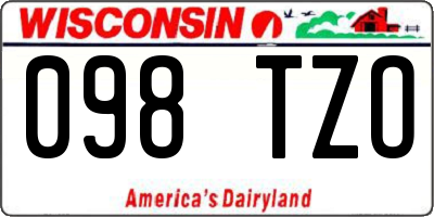 WI license plate 098TZO