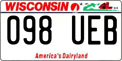 WI license plate 098UEB