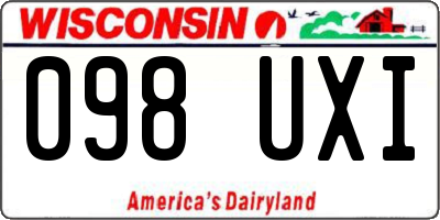 WI license plate 098UXI