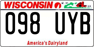 WI license plate 098UYB