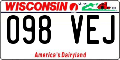 WI license plate 098VEJ