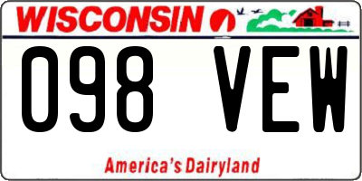 WI license plate 098VEW