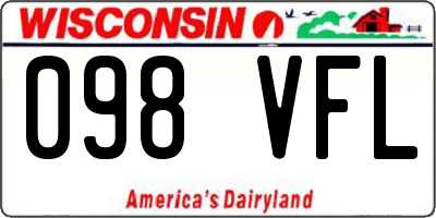 WI license plate 098VFL