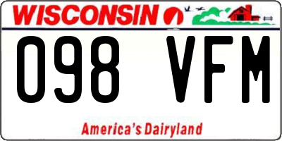 WI license plate 098VFM