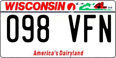 WI license plate 098VFN