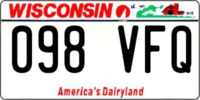 WI license plate 098VFQ