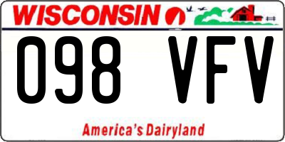 WI license plate 098VFV