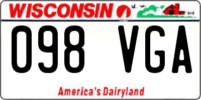 WI license plate 098VGA