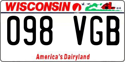 WI license plate 098VGB