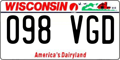 WI license plate 098VGD