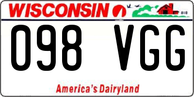 WI license plate 098VGG