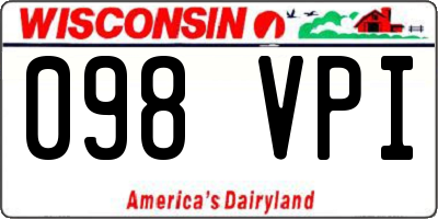 WI license plate 098VPI