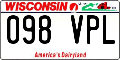 WI license plate 098VPL
