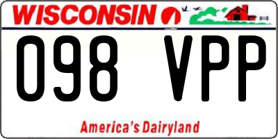 WI license plate 098VPP
