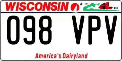 WI license plate 098VPV